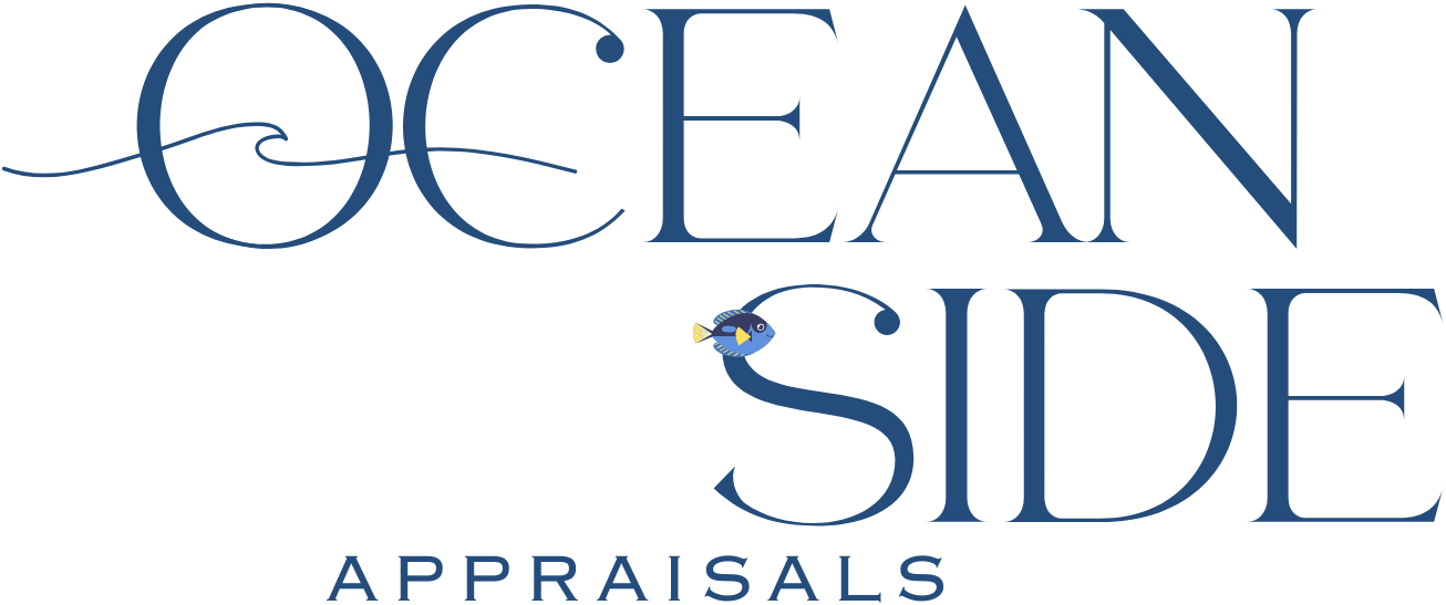 The Ocean Side Appraisals logo, with its four parts numbered