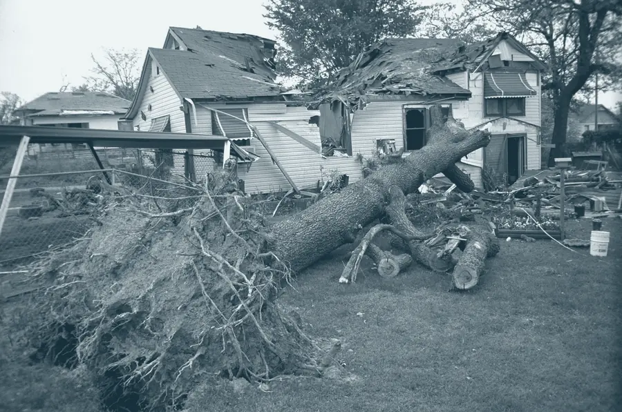 A house after a hurricane